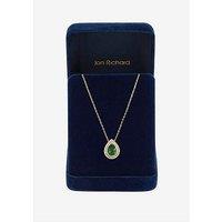 Jon Richard Gold Plated Cubic Zirconia Emerald Pear Pendant