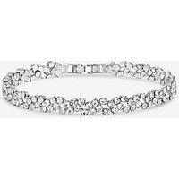 Jon Richard Rhodium Plated Crystal Fine Multi Stone Bracelet