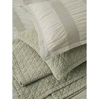 Bedeck Of Belfast Stonewashed Cotton Pillowcase Pairs Oxford Sage Green
