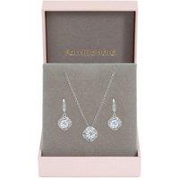 Jon Richard Rhodium Plated And Crystal Knot Drop Box Set