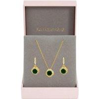 Jon Richard Gold Plated And Emerald Box Set