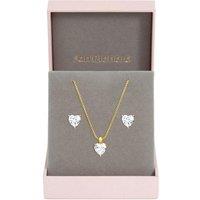 Jon Richard Gold Plated Cubic Zirconia Heart Box Set
