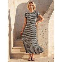 Roman Abstract Geo Print Midi Dress