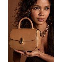 Luella Grey Delia Top Handle Crossbody In Tan