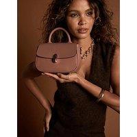 Luella Grey Delia Top Handle Crossbody In Pecan