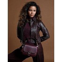 Luella Grey Diana Top Handle Crossbody In Black Cherry