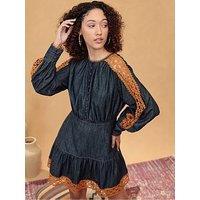Emily Lovelock Elora Denim Dress - Blue