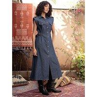 Emily Lovelock Evelina Denim Dress - Blue