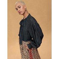 Emily Lovelock Kelsey Denim Blouse - Blue