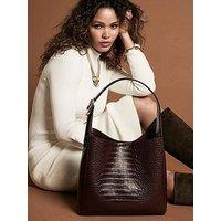 Luella Grey Ariadne Hobo In Black Cherry Croc