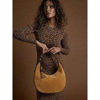 Luella Grey Theodora Scoop Hobo In Tan Suede