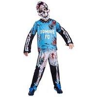 Kids Zombie United Footballer Skeleton Costume