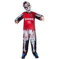 Kids Zombie Fc Footballer Skeleton Costume