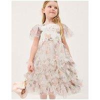 Monsoon Girls Scuba Roma Ruffl Skirt Dress