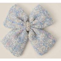 Monsoon Girls Boucle Pearl Detail Bow Hair Clip - Blue