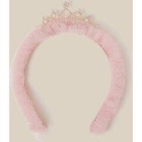 Monsoon Girls Tiara Detail Tulle Wrap Headband - Pink
