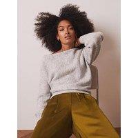 Mint Velvet Slash Neck Jumper - Grey