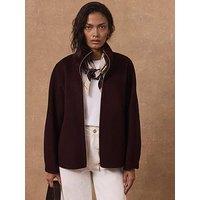 Mint Velvet Wool Blend Hand Finished Bomber Jacket - Red