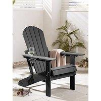 Vonhaus Westport Black Adirondack Chair