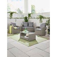 Vonhaus Bali 4 Seater Garden Rattan Sofa Set