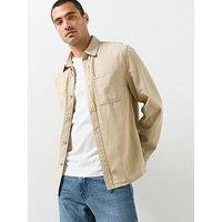 Mango Denim Pockets Overshirt - Cream