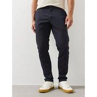 Mango Barna Super Slim Fit Chino Twill Trousers - Navy