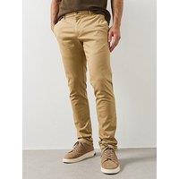 Mango Barna Super Slim Fit Chino Twill Trousers - Beige