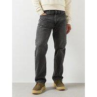 Mango Moby Relaxed Fit Dark Wash Jeans - Grey
