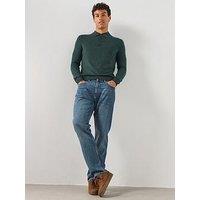 Mango Men'S Regular Fit Cotton Denim Jeans - Blue