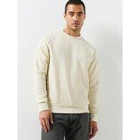 Mango Cotton Blend Regular Fit Sweatshirt - Off White