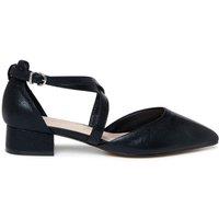 Paradox London Fabienne Wide Fit Cross Strap Heeled Shoe - Black