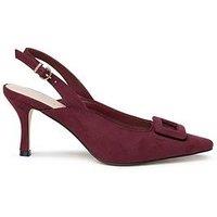 Paradox London Salem Buckle Detail Court Heeled Shoe - Red