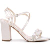 Paradox London Atelier Embellished Strappy Block Heel Sandal - Ivory