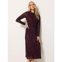 Long Tall Sally Womens Tall High Neck Midaxi Dress - Red