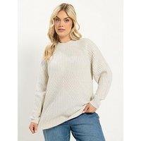 Yours Curve Stitch Design Jumper - Cream
