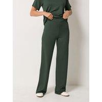 Long Tall Sally Womens Tall Loopback Wide Leg Trousers - Green