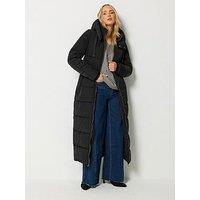 Long Tall Sally Maxi Padded Coat - Black