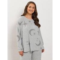 Yours Curve Celestial Jumper - Grey