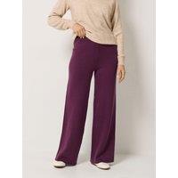 Long Tall Sally Womens Tall Premium Wide Leg Pull-On Trousers - Purple