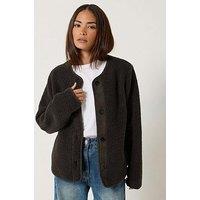 Pixiegirl Petite Borg Jacket - Brown