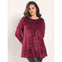 Yours Curve Velour Swing Top