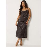 Pixiegirl Petite Spot Cowl Neck Slip Dress
