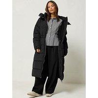 Pixiegirl Petite Midi Padded Coat - Black