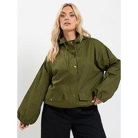 Yours Curve Zip Thru Utility Jacket