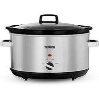 Tower 8L Xl Slow Cooker With Removable Pot, 300W, Stainless Steel