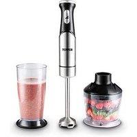 Tower 3-In-1 Hand Blender & 800Ml Beaker, 1200W, Stainless Steel