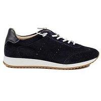 Jones Bootmaker Aleyna Lace Up Trainer - Navy Suede