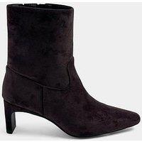 Yours Womens Wide Fit Soft Square Ruched Ankle Boots - Brown