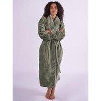 Cyberjammies Cosy Stripe Robe - Sage