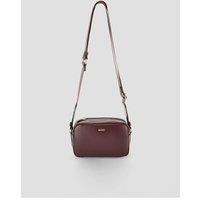 Boss Womens Sandy Zip Top Logo Strap Crossbody Bag - Purple